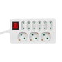 LogiLink LPS201 Extensión de alimentación con 9 salidas AC, Blanco