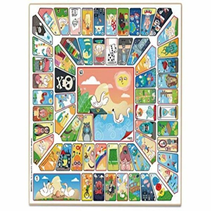 Cayro Tablero Parchís y Oca de Madera para 6 Jugadores (40x40 cm) inevitable
