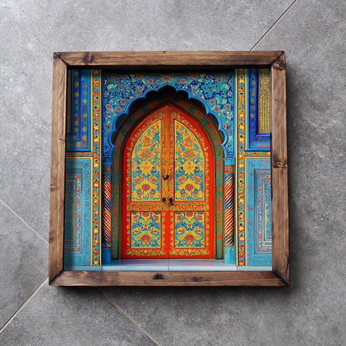 Aberto Design REF055 Bandeja Madera Maciza Impresión UV 35x35x4 cm