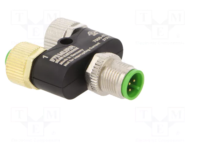 MURRELEKTRONIK Adaptador en T IP67 Código A DeviceNet / CANopen M12 MURRELEKTRONIK Adaptador en T IP67 Código A DeviceNet / CANopen M12