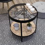 Home Deco Factory Mesa Auxiliar Reloj Industriel diámetro 50.5 cm h.51 cm