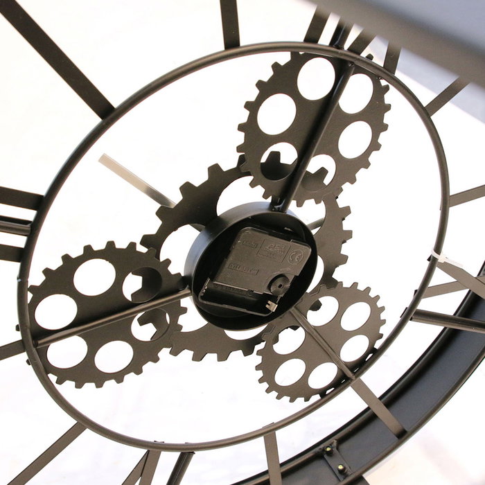 Home Deco Factory Mesa Auxiliar Reloj Industriel diámetro 50.5 cm h.51 cm