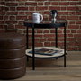 Home Deco Factory Mesa Auxiliar Reloj Industriel diámetro 50.5 cm h.51 cm