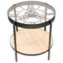 Home Deco Factory Mesa Auxiliar Reloj Industriel diámetro 50.5 cm h.51 cm