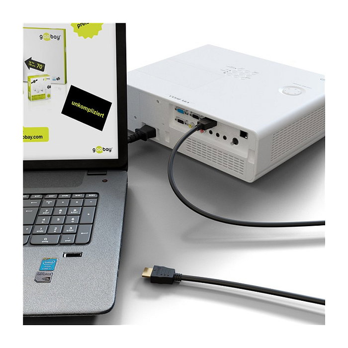 Goobay Cable HDMI 2.1 Ultra High-Speed con Ethernet 48 Gbit/s ARC HDR 120 Hz 2.0 m