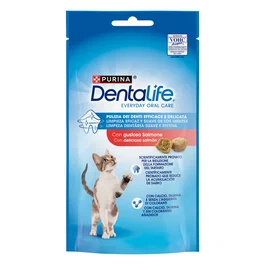Purina Dentalife Feline Dailyoral Care Sabor Salmón 8 x 40 g - Snacks para Gato, Reducción de Sarro