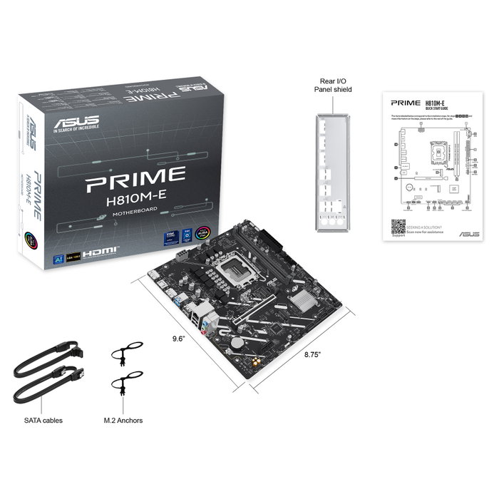 Asus PRIME H810M-E-CSM Micro ATX DDR5 LGA1851 Intel H810 Asus PRIME H810M-E-CSM Micro ATX DDR5 LGA1851 Intel H810