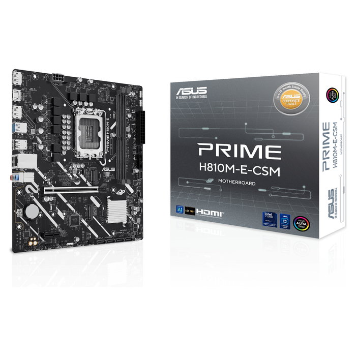 Asus PRIME H810M-E-CSM Micro ATX DDR5 LGA1851 Intel H810 Asus PRIME H810M-E-CSM Micro ATX DDR5 LGA1851 Intel H810