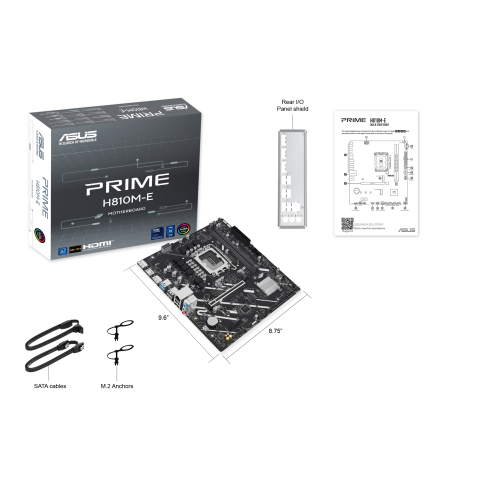 Asus PRIME H810M-E-CSM Micro ATX DDR5 LGA1851 Intel H810 Asus PRIME H810M-E-CSM Micro ATX DDR5 LGA1851 Intel H810