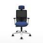 PIQUERAS Y CRESPO Silla de oficina Yunquera con Mecanismo Sincro, Azul Marino y Negro