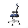 PIQUERAS Y CRESPO Silla de oficina Yunquera con Mecanismo Sincro, Azul Marino y Negro