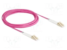 DeLOCK Cable de fibra óptica LC Duplex a LC Duplex OM4 acodado 5 m