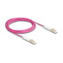 DeLOCK Cable de fibra óptica LC Duplex a LC Duplex multimodo OM4 angulado 5 m