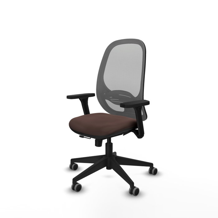 PIQUERAS Y CRESPO Silla de oficina Cilanco con mecanismo Sincro/Traslack, Marrón oscuro y Gris PIQUERAS Y CRESPO Silla de oficina Cilanco con mecanismo Sincro/Traslack, Marrón oscuro y Gris