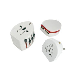 MicroConnect Adaptador Mundial Pro+USB Dual USB, 2 y 3 Polos