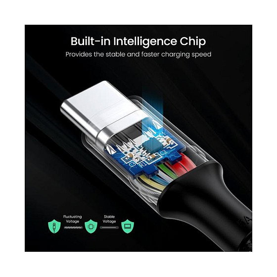 Ugreen Cable USB-C a USB-C 100W Trenzado Negro Ugreen Cable USB-C a USB-C 100W Trenzado Negro