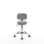 PIQUERAS Y CRESPO Silla Llanos giratoria gris claro con base cromada