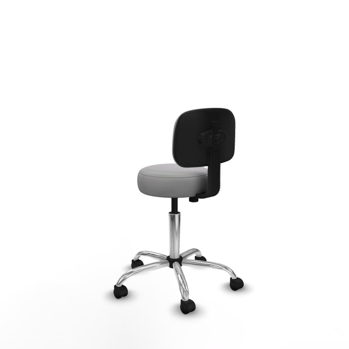 PIQUERAS Y CRESPO Silla Llanos giratoria gris claro con base cromada PIQUERAS Y CRESPO Silla Llanos giratoria gris claro con base cromada
