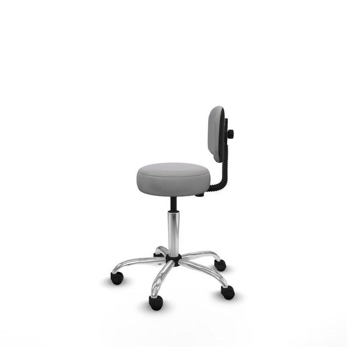 PIQUERAS Y CRESPO Silla Llanos giratoria gris claro con base cromada PIQUERAS Y CRESPO Silla Llanos giratoria gris claro con base cromada