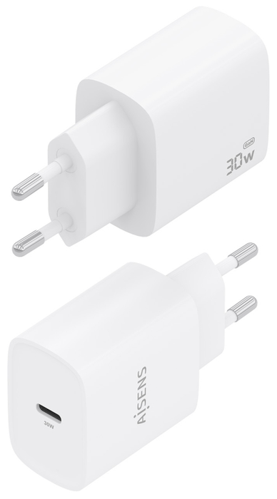 Aisens Cargador GaN 30W USB-C PD3.0 Blanco A110-0950