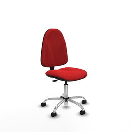 PIQUERAS Y CRESPO Silla de oficina Algarra Roja con Base Cromada y Sin Brazos