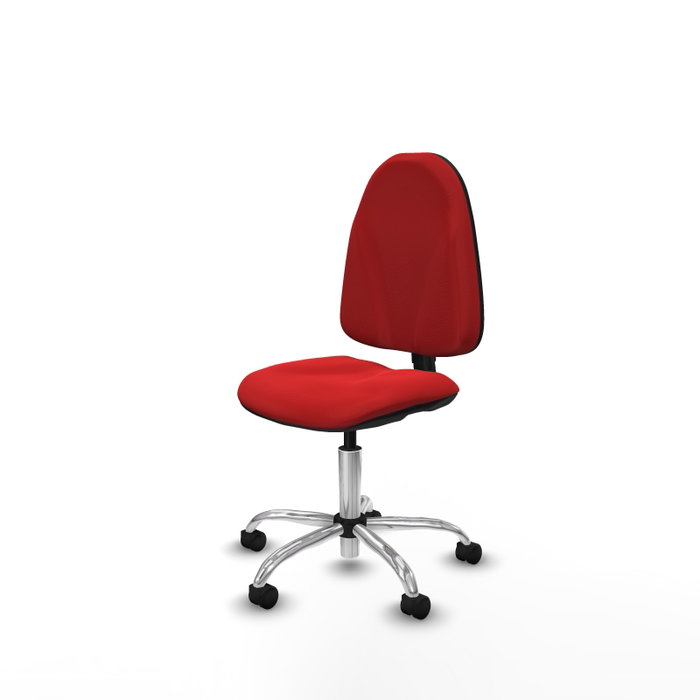 PIQUERAS Y CRESPO Silla de oficina Algarra Roja con Base Cromada y Sin Brazos