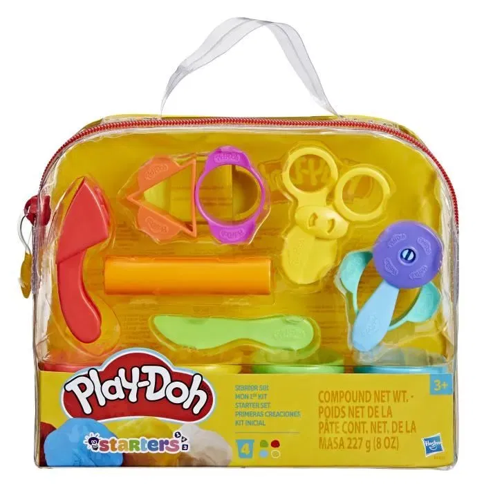 Play-Doh Mi Primer Kit de Plastilina, 4 Botes, Juguete para Niños de 3 Años o Más, HASB11695L0