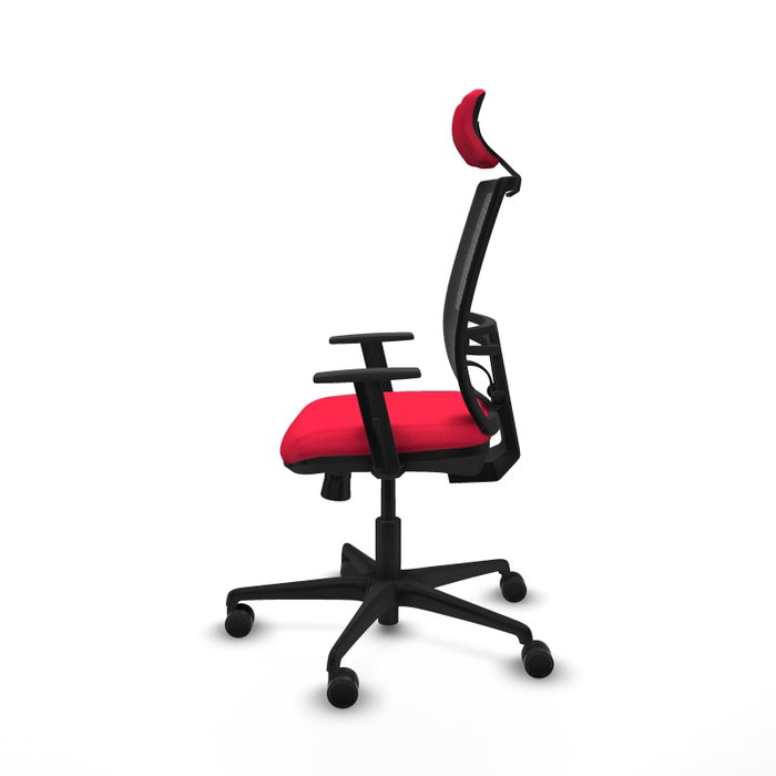 PIQUERAS Y CRESPO Silla de oficina Yunquera con mecanismo Sincro/Traslack, Rojo y Negro PIQUERAS Y CRESPO Silla de oficina Yunquera con mecanismo Sincro/Traslack, Rojo y Negro