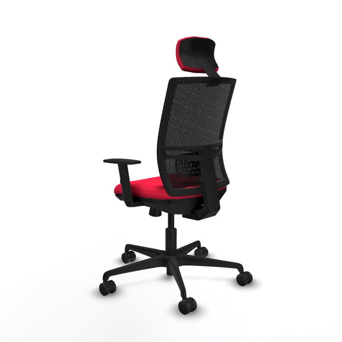 PIQUERAS Y CRESPO Silla de oficina Yunquera con mecanismo Sincro/Traslack, Rojo y Negro PIQUERAS Y CRESPO Silla de oficina Yunquera con mecanismo Sincro/Traslack, Rojo y Negro