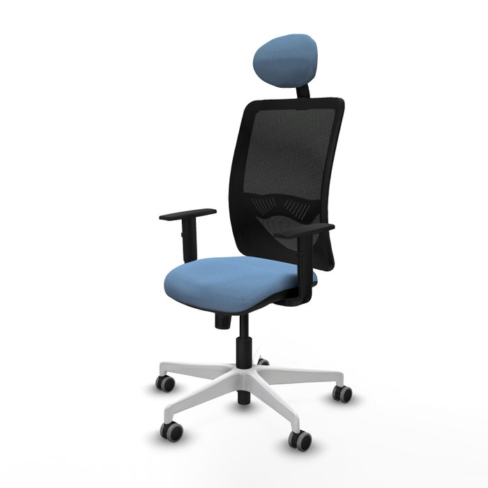 PIQUERAS Y CRESPO Silla de oficina Zulema con mecanismo Sincro, Azul cielo y Negro PIQUERAS Y CRESPO Silla de oficina Zulema con mecanismo Sincro, Azul cielo y Negro