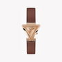 Guess Reloj GW0548L2 con esfera rosa y correa de cuero marrón