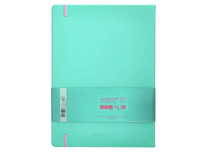 Antartik Cuaderno Tapa Dura A4 Hojas Cuadriculadas 100 Hojas 80 gr Rosa y Turquesa FSC Colección Antartik Notes
