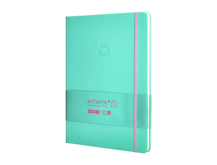 Antartik Cuaderno Tapa Dura A4 Hojas Cuadriculadas 100 Hojas 80 gr Rosa y Turquesa FSC Colección Antartik Notes