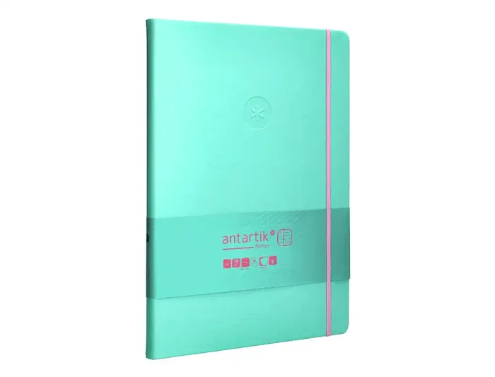 Antartik Cuaderno Tapa Dura A4 Hojas Cuadriculadas 100 Hojas 80 gr Rosa y Turquesa FSC Colección Antartik Notes
