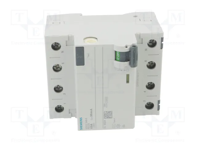 Siemens FI-Schalter 5SV33466 Typ A 63A 3+N-pol 30mA 400V 4TE Siemens FI-Schalter 5SV33466 Typ A 63A 3+N-pol 30mA 400V 4TE