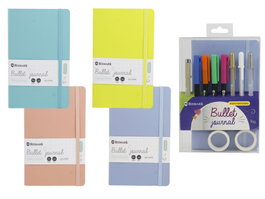 Bismark 330619 Set Libreta Bullet Soft + Rotuladores Pincel y Bolígrafos