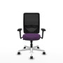 PIQUERAS Y CRESPO Silla de oficina Zulema con mecanismo Sincro, Morado y Negro