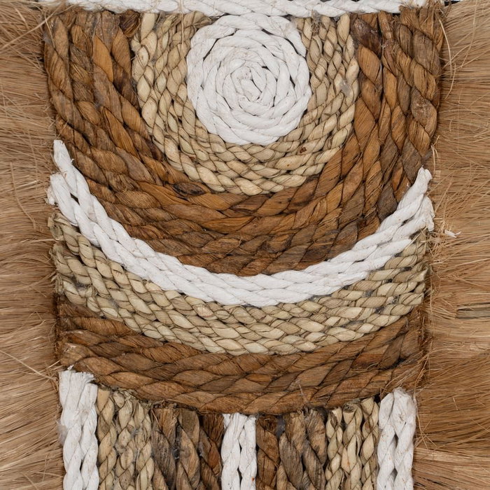 Mural Pared Fibra Natural Decoración 26 X 8 X 48 cm