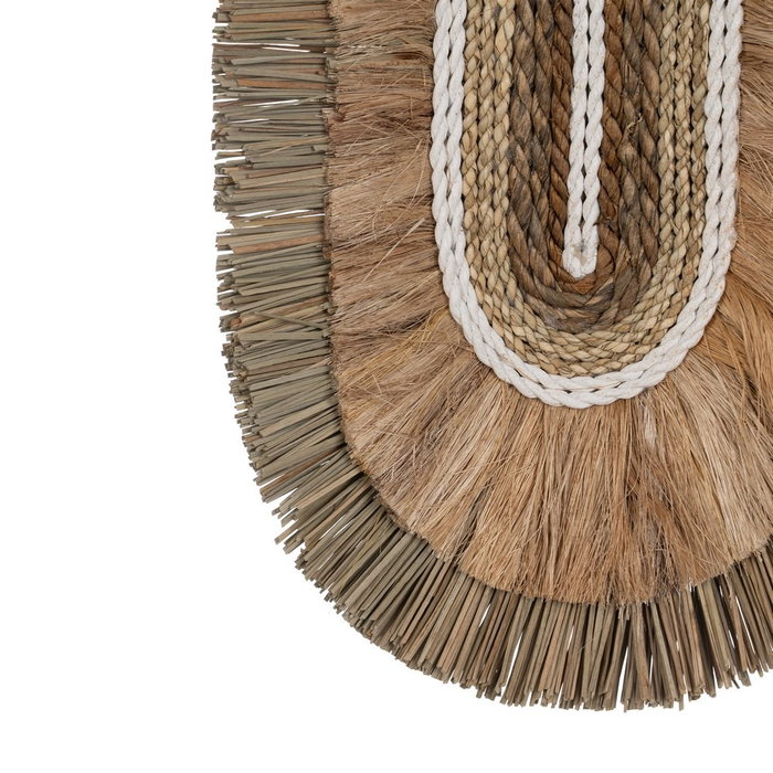 Mural Pared Fibra Natural Decoración 26 X 8 X 48 cm