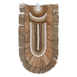 Mural Pared Fibra Natural Decoración 26 X 8 X 48 cm