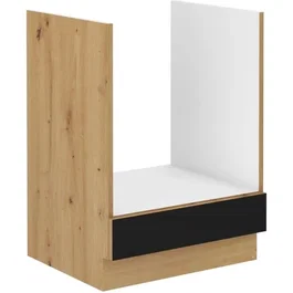 CUISINIER MODENAFOUR60D Mueble bajo para horno 60 cm Roble artesanal y negro mate