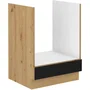 CUISINIER MODENAFOUR60D Mueble bajo para horno 60 cm Roble artesanal y negro mate
