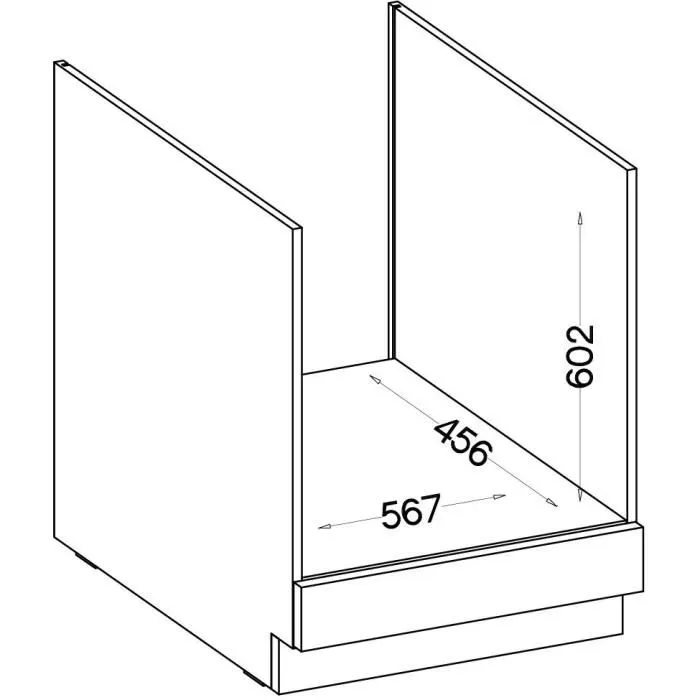 CUISINIER MODENAFOUR60D Mueble bajo para horno 60 cm Roble artesanal y negro mate