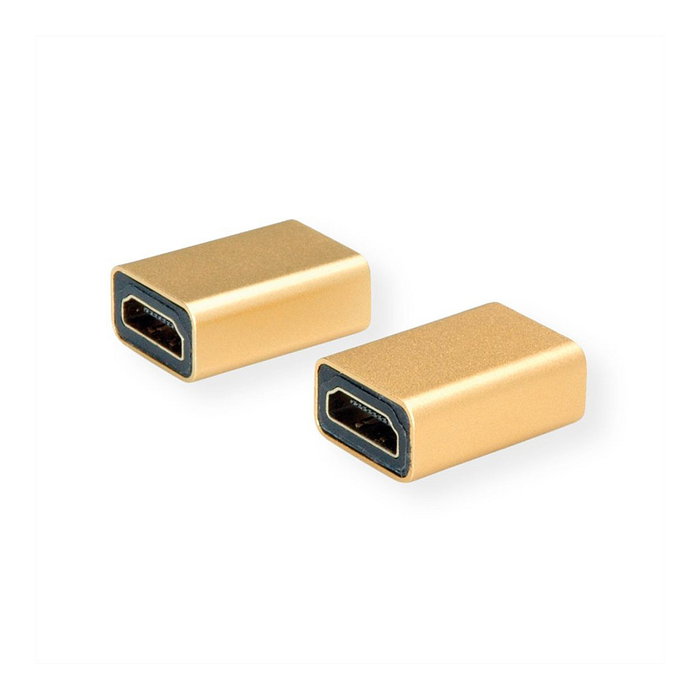 ROLINE Adaptador HDMI Hembra Oro 12.03.3153 (BU-BU), 4K 2160p 60 Hz Plug and Play, 3840 x 2160 Pixeles ROLINE Adaptador HDMI Hembra Oro 12.03.3153 (BU-BU), 4K 2160p 60 Hz Plug and Play, 3840 x 2160 Pixeles