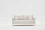 Atelier Del Sofa Sofá de 2 Plazas Berlin, Crema y Dorado, Ancho 180 cm, Alto 83 cm, Profundo 91 cm