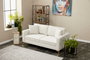 Atelier Del Sofa Sofá de 2 Plazas Berlin, Crema y Dorado, Ancho 180 cm, Alto 83 cm, Profundo 91 cm