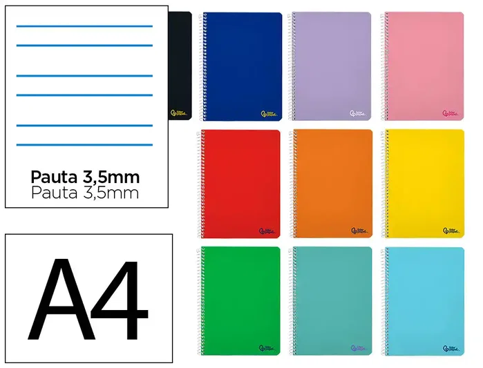 Liderpapel Cuaderno Espiral Smart A4 Tapa Blanda Rayado Montessori Liderpapel Cuaderno Espiral Smart A4 Tapa Blanda Rayado Montessori