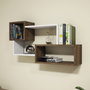 Hanah Home Estantería de Pared Blanca y Nogal 90.6cm Ancho x 51cm Alto x 20cm Profundidad