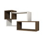 Hanah Home Estantería de Pared Blanca y Nogal 90.6cm Ancho x 51cm Alto x 20cm Profundidad
