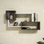 Hanah Home Estantería de Pared Blanca y Nogal 90.6cm Ancho x 51cm Alto x 20cm Profundidad